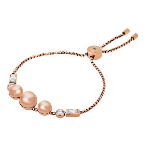 michael kors rose gold slider bracelet